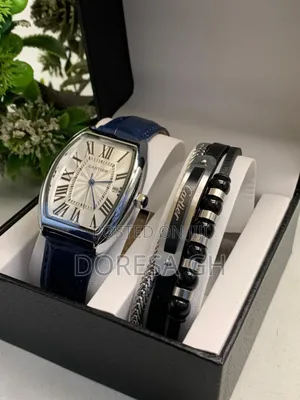 Cartier Watch and Bracelet Set for Men – Stylish Gift Set for Him