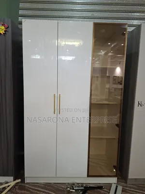 2in 1 Glass Door Wardrobe 120x55x200cm