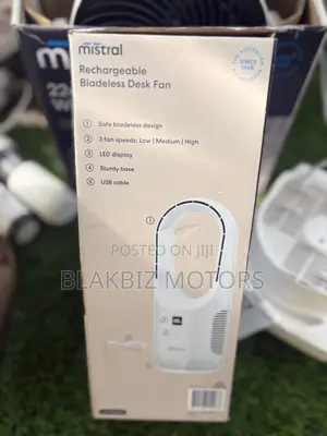 Mistral Rechargeable Bladeless Desk Fan
