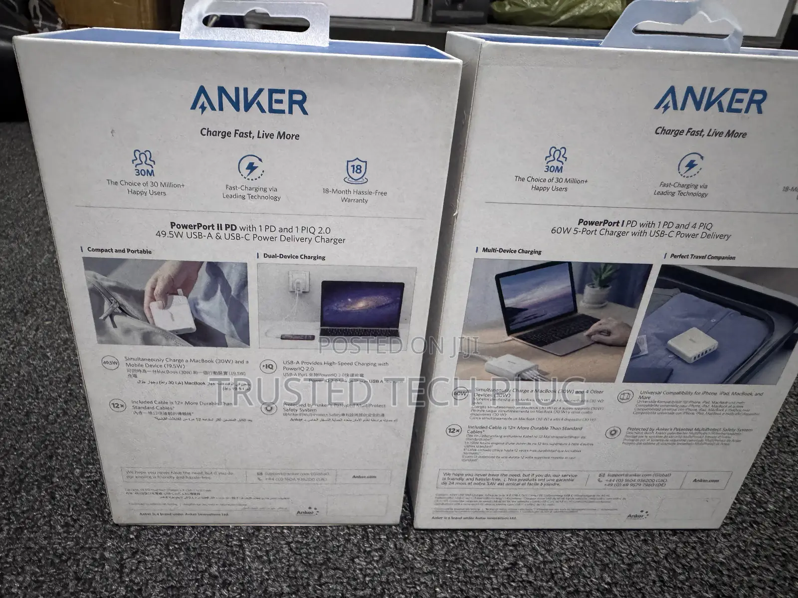 Anker 60w 5-Port Charger With USB-C Power Delivery in Stock
