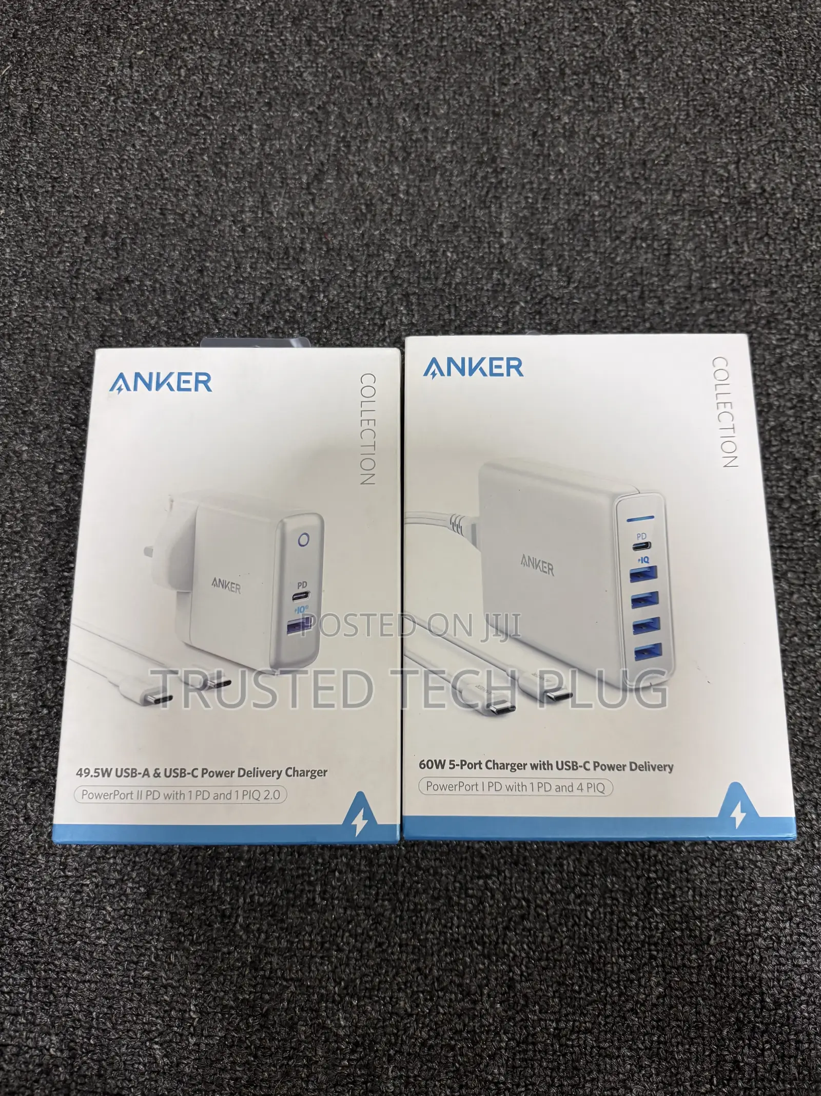 Anker 60w 5-Port Charger With USB-C Power Delivery in Stock
