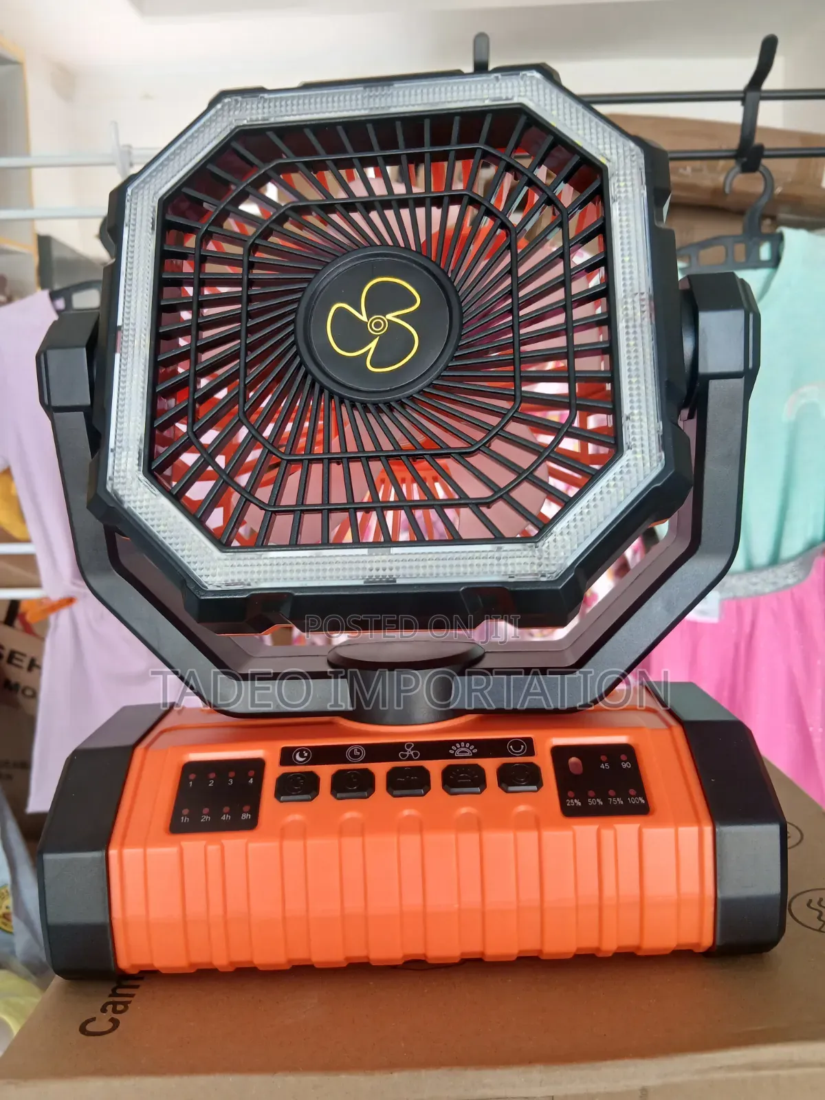 3 in 1 Rechargeable Fan With Light and USB