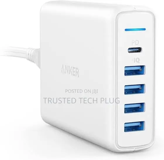 Anker 60w 5-Port Charger With USB-C Power Delivery in Stock