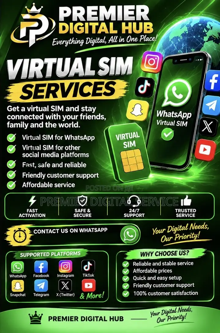 Virtual SIM Services for WhatsApp & Social Media