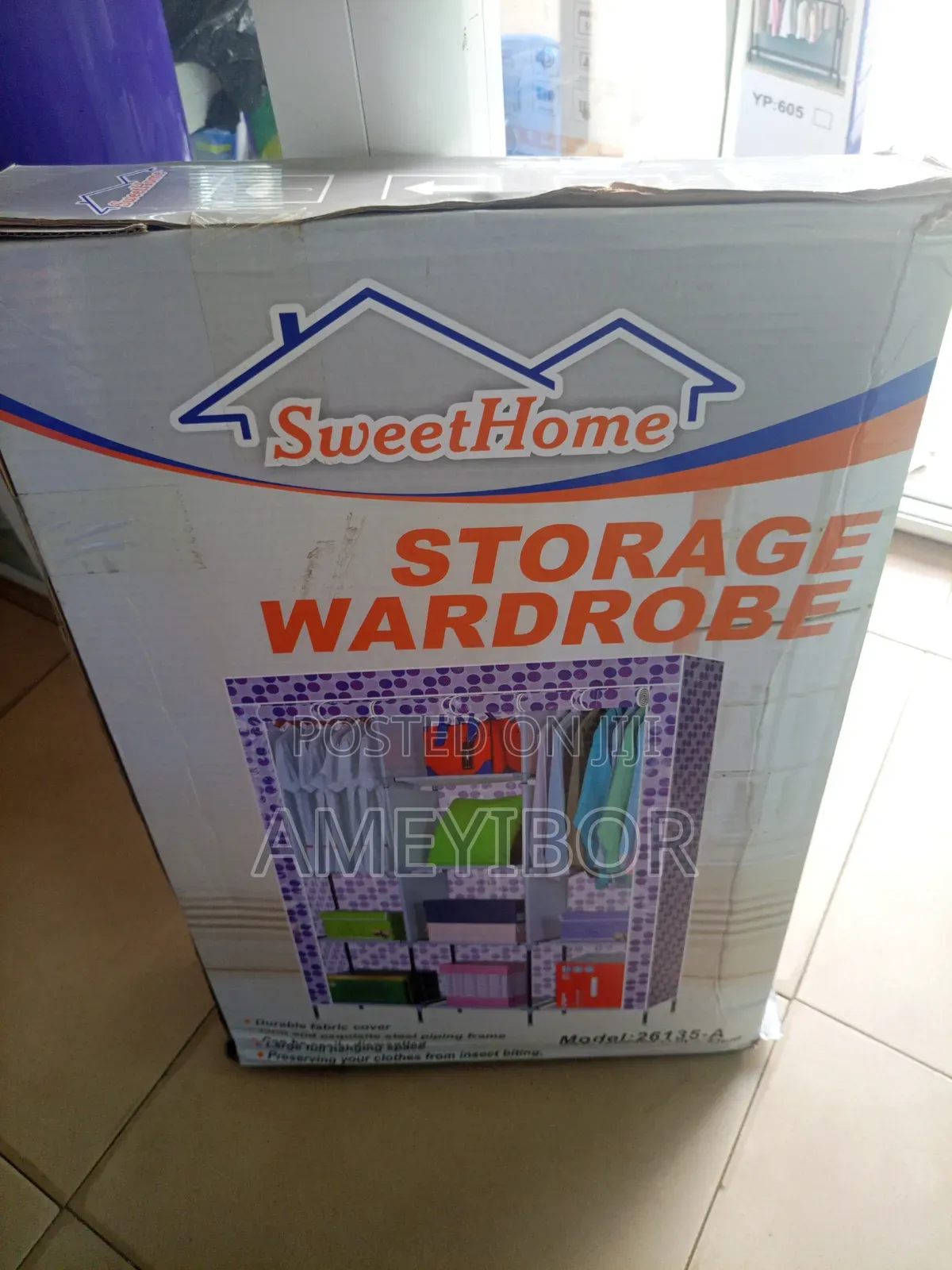Double Fabric Cover Storage Wardrobe