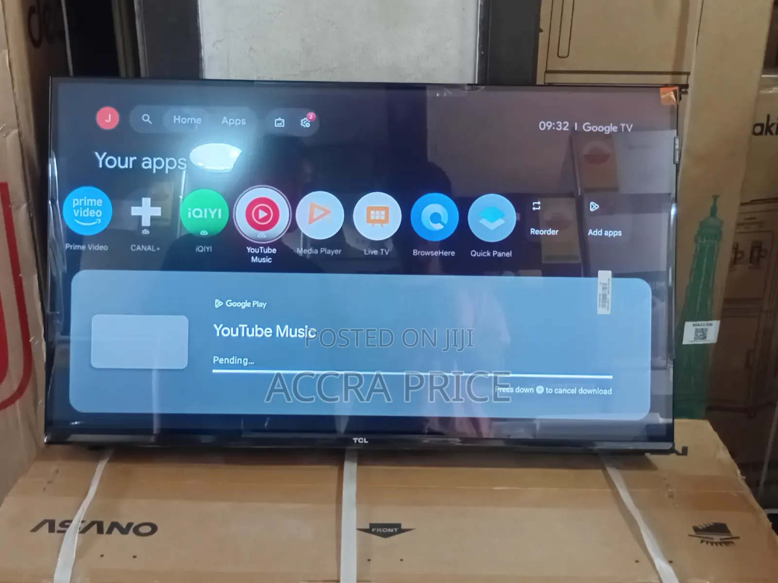 TCL 32-Inch Flat Screen TV – Stylish and Space-Saving Design