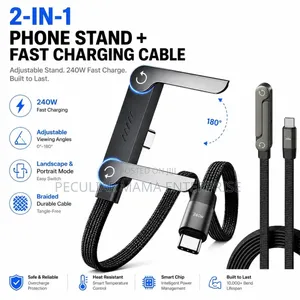 2 in 1 Standing 240W Fast Charging Cable