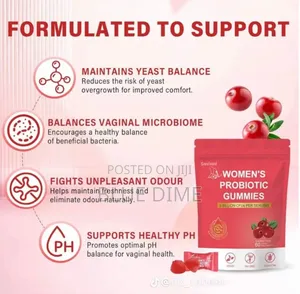 Women's Probiotic Gummies Cranberry Non-Gmo AND Sugar Free