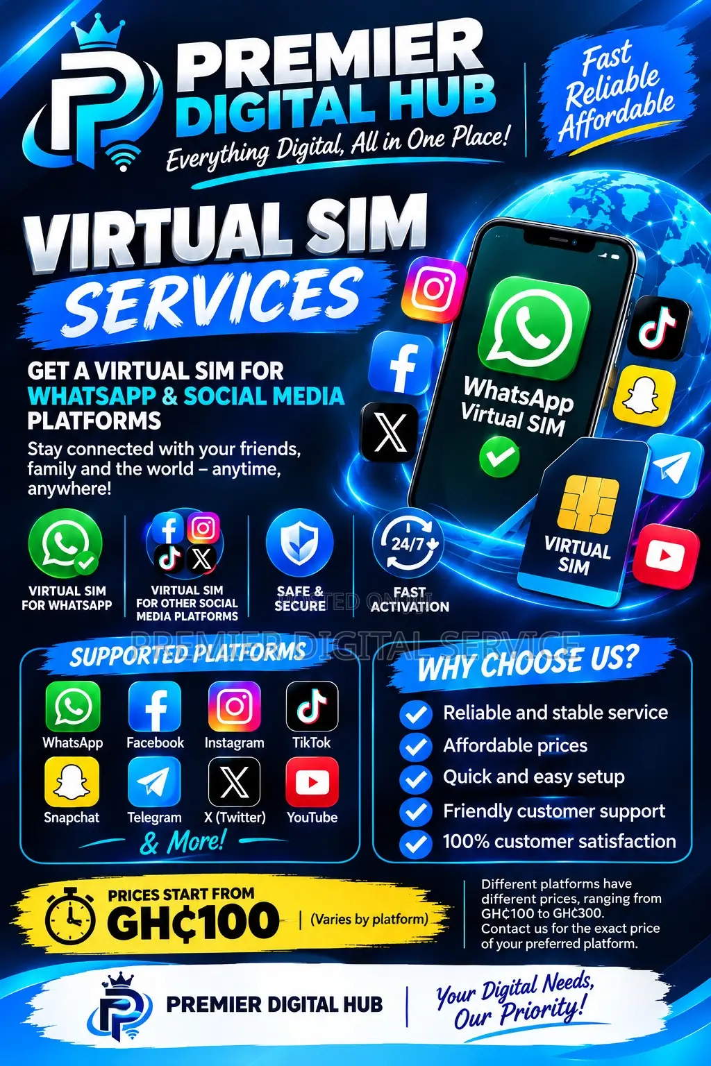 Virtual SIM Services for WhatsApp & Social Media