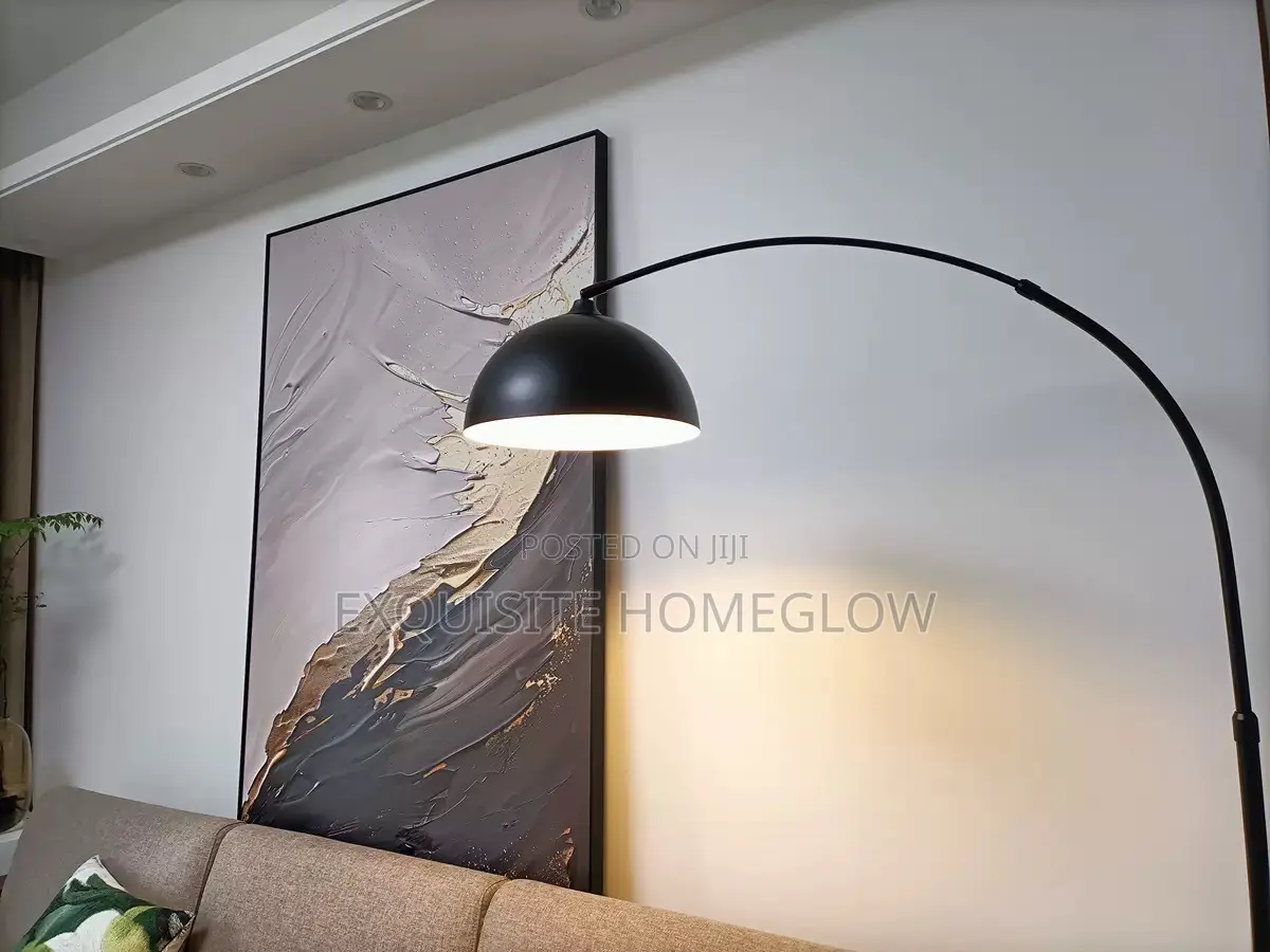 Matte Black Arc Floor Lamp Available for Purchase