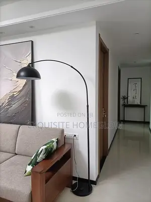 Matte Black Arc Floor Lamp Available for Purchase