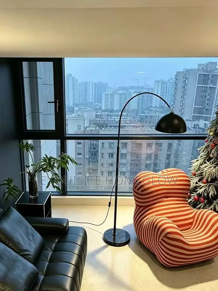 Matte Black Arc Floor Lamp Available for Purchase
