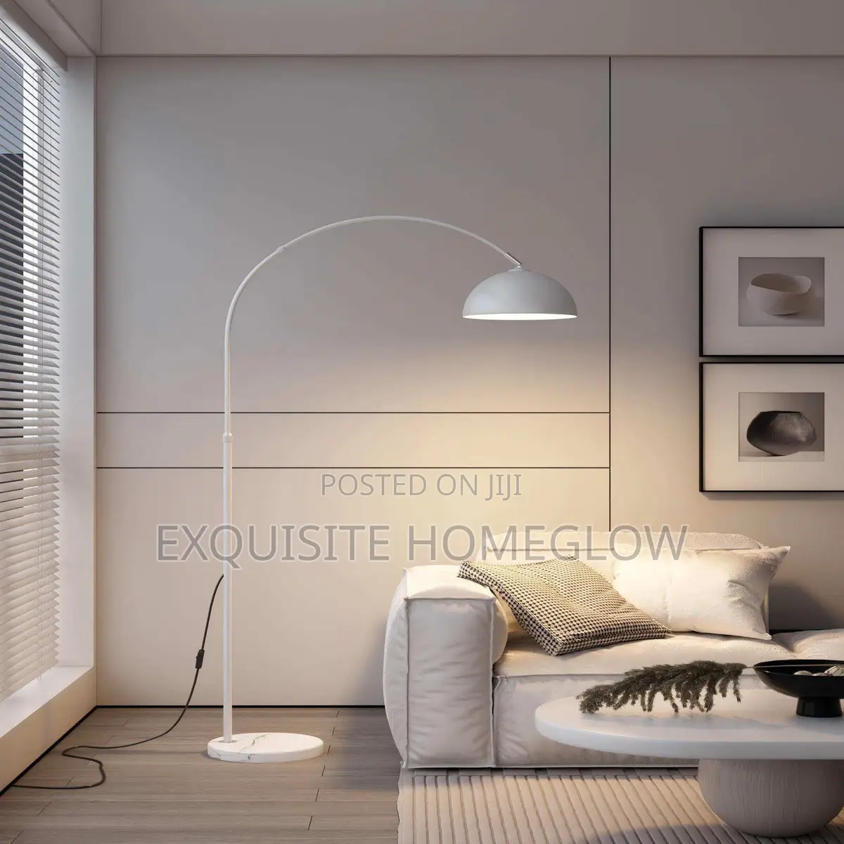 White Arc Floor Lamp Available for Purchase
