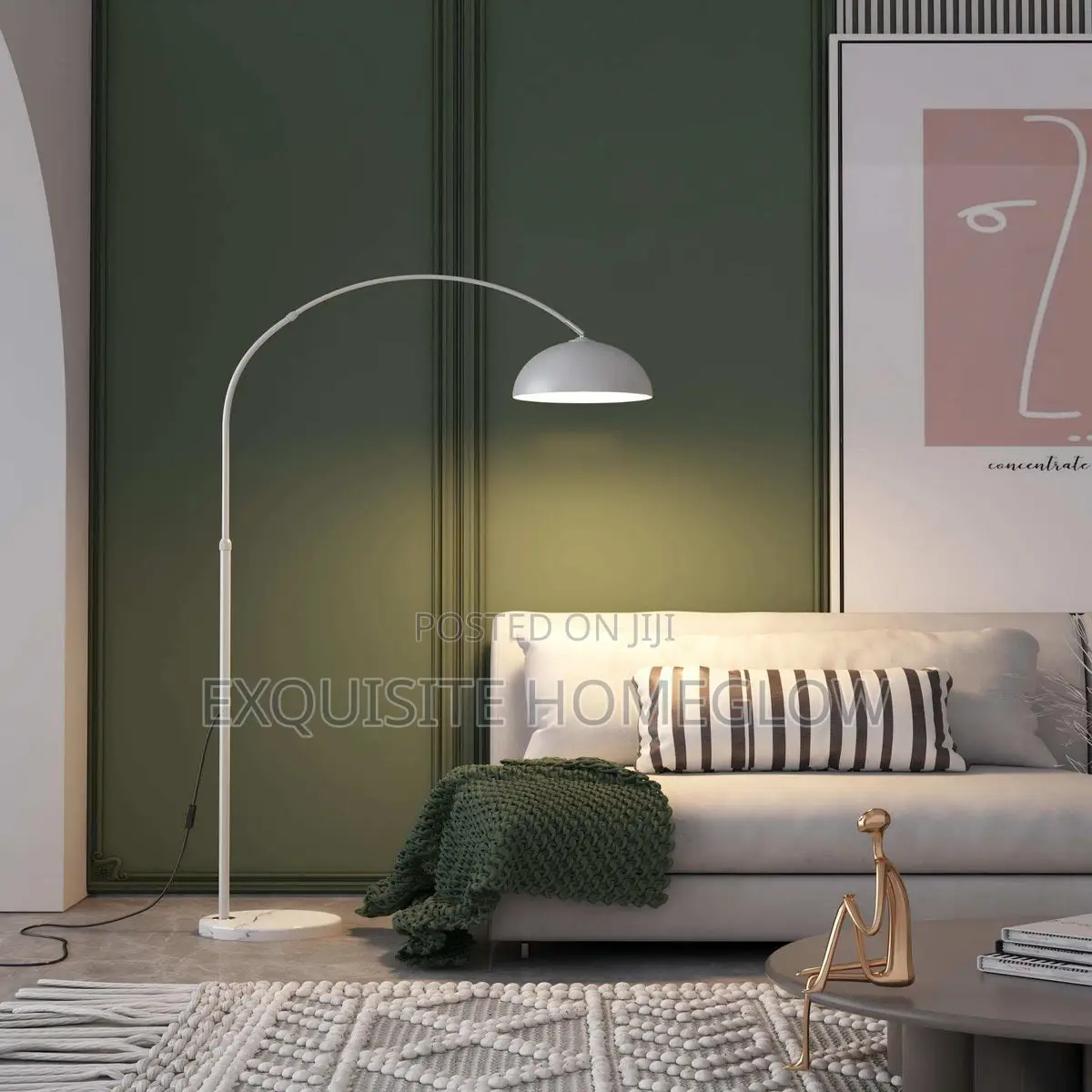 White Arc Floor Lamp Available for Purchase