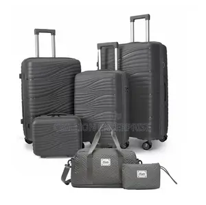 6-Piece Travel Luggage Set With Spinner Wheels, Lock and Travel Bag