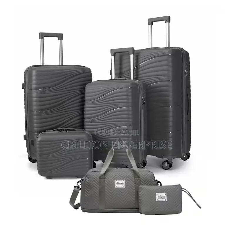 6-Piece Travel Luggage Set With Spinner Wheels, Lock and Travel Bag