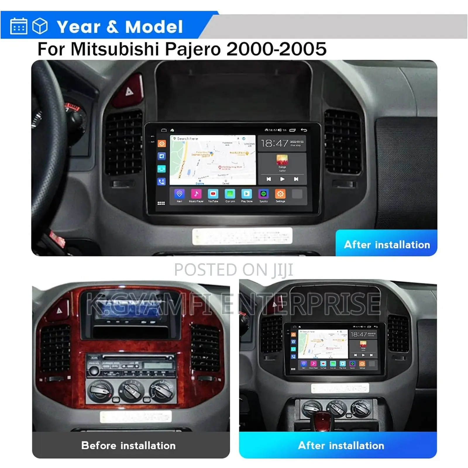 Quality Android Car Tape for Mitsubishi Pajero 2004 to 2005