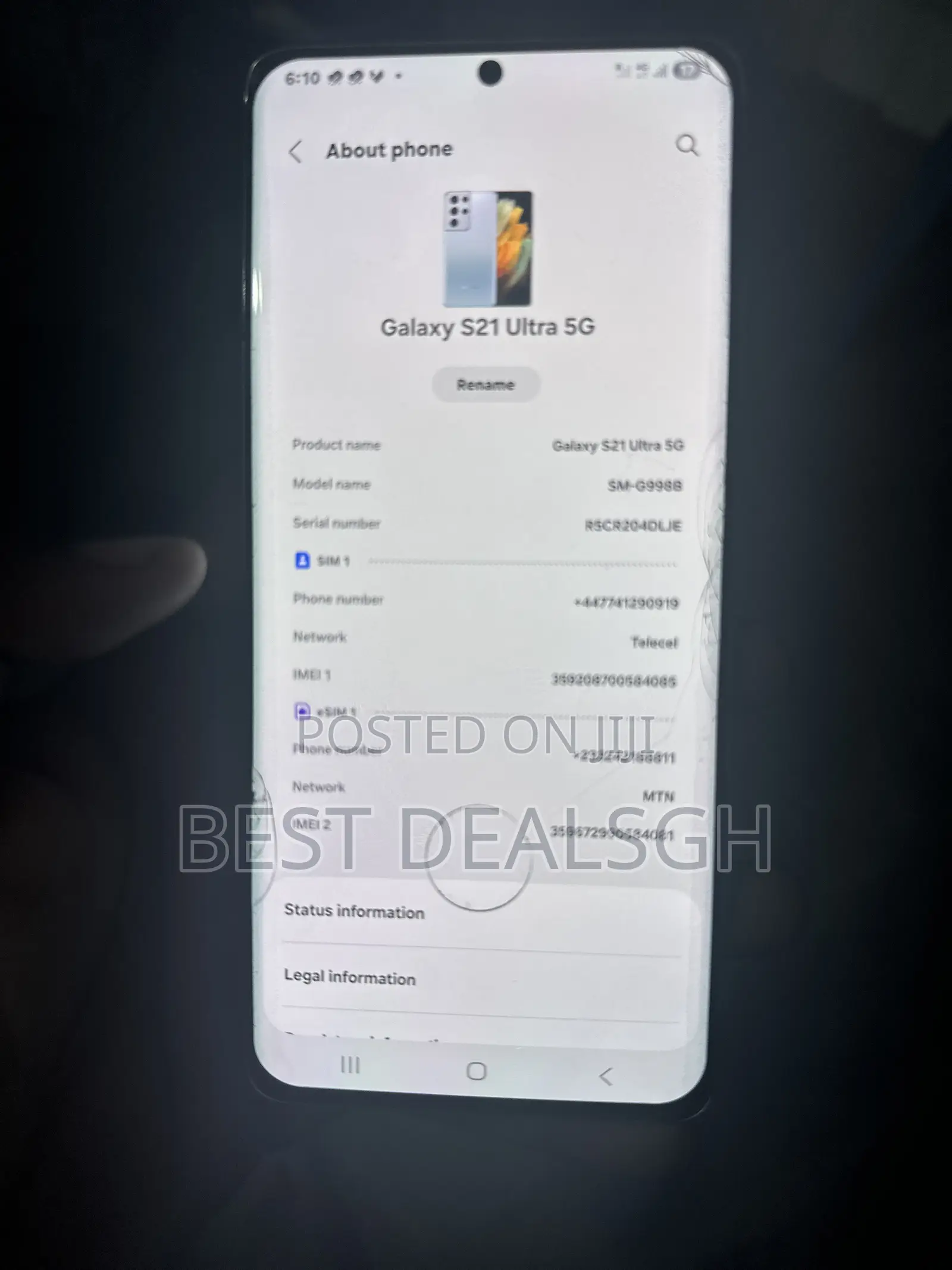 Samsung Galaxy S21 Ultra 5G 512 GB Black