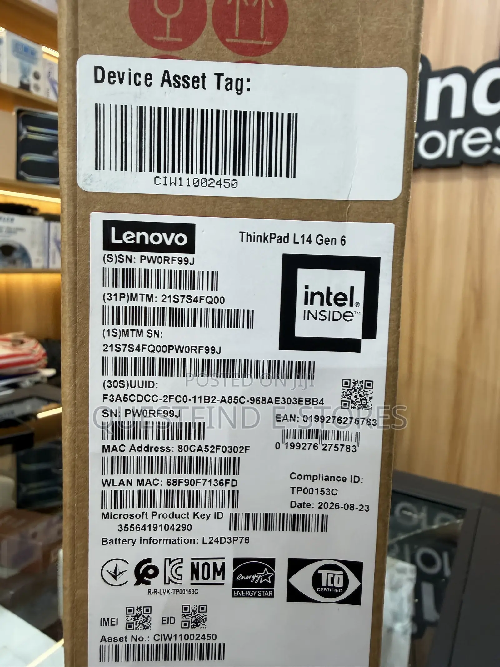 New Laptop Lenovo ThinkPad L14 16GB Intel Core Ultra 5 SSD 512GB