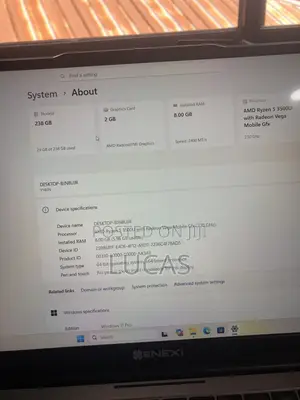 New Laptop 8GB AMD Ryzen 5 SSD 256GB