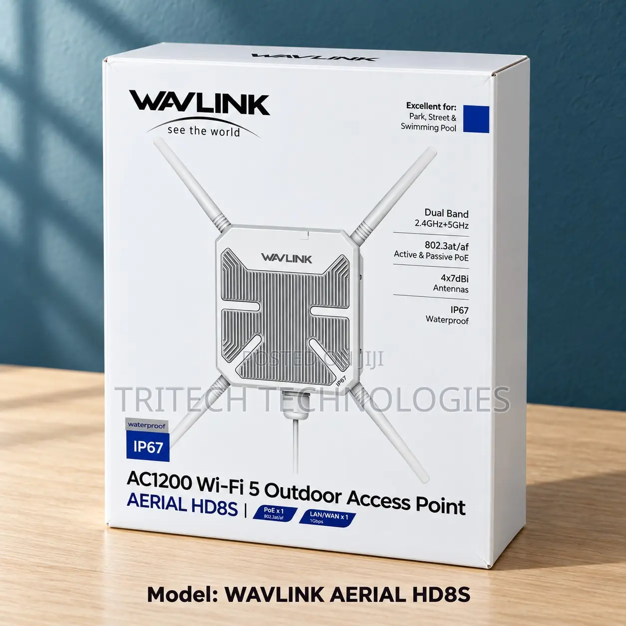 Wavlink WL-WN588HA2 / AERIAL HD8S AC1200 Wi-Fi 5 Outdoor Access Point