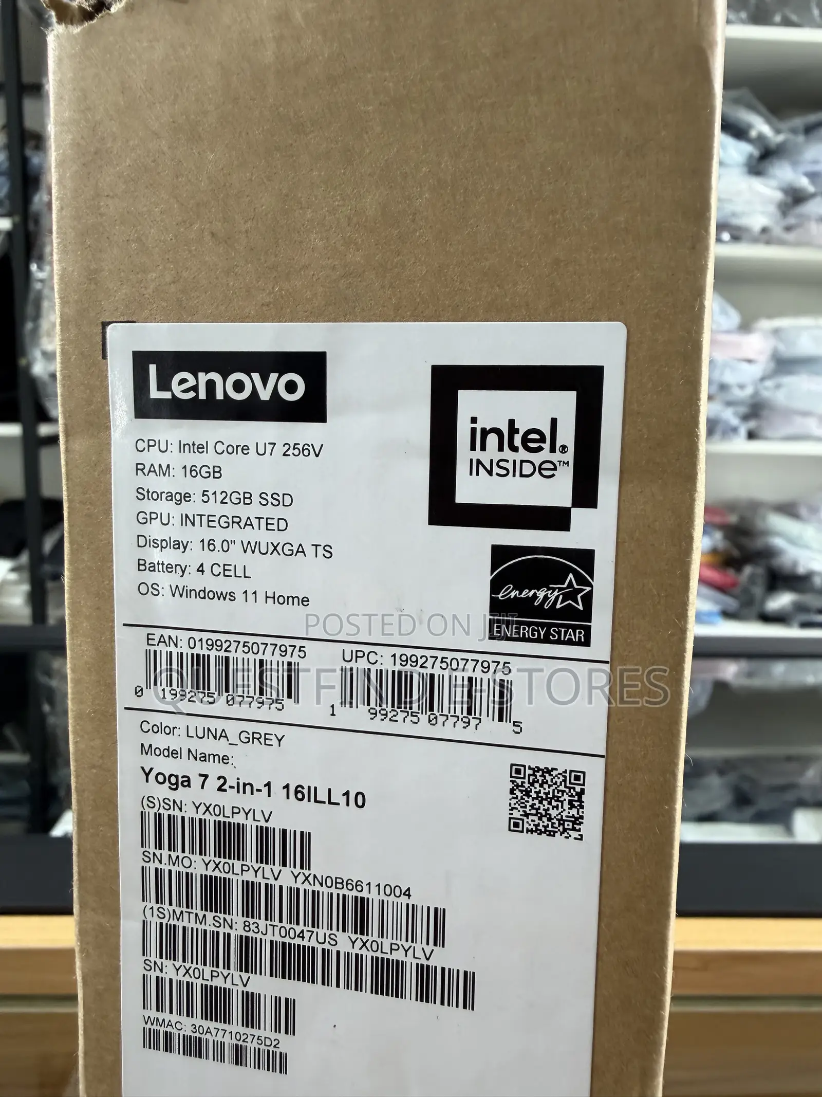 New Laptop Lenovo 16GB Intel Core Ultra 7 SSD 512GB