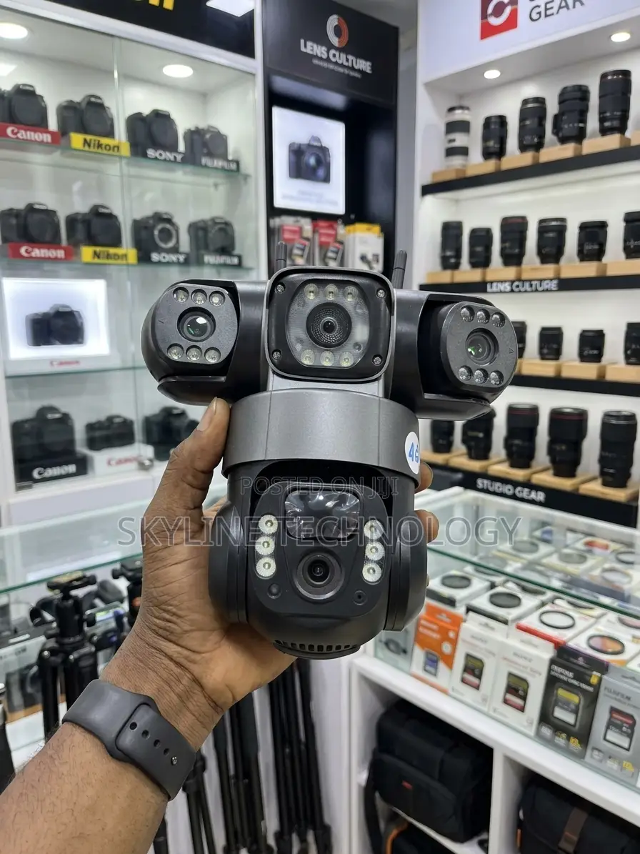 High Quality 3 Lens PTZ Solar CCTV Camera (4G )