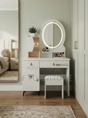 Dressing Table With LED Lighted Mirror