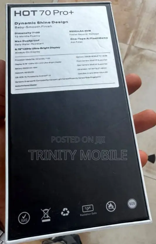 New Infinix Hot 70 Pro 5G+ 256 GB Blue