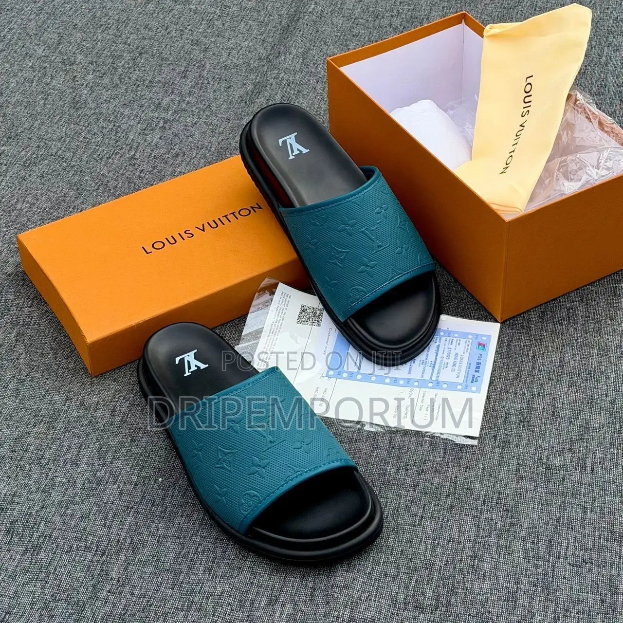 Lv Suede Thong