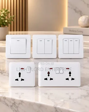 1gang 2gang 3gang Double Socket White Body