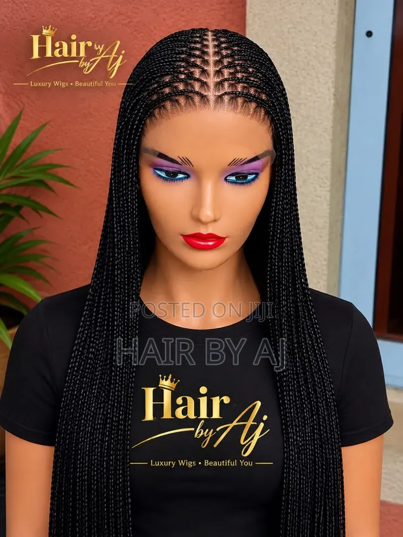 6x6 Human Hair Bonestraight Braided Wig