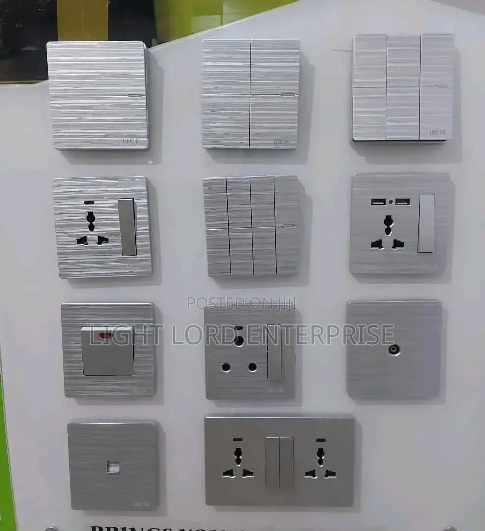 SPE- Sliver Aluminum Socket and Switches