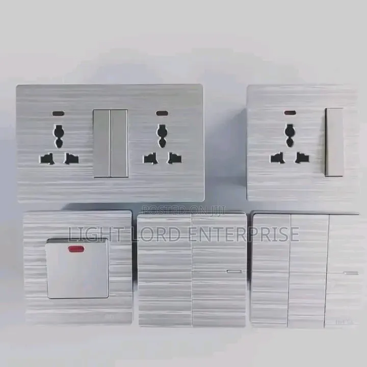 SPE- Sliver Aluminum Socket and Switches