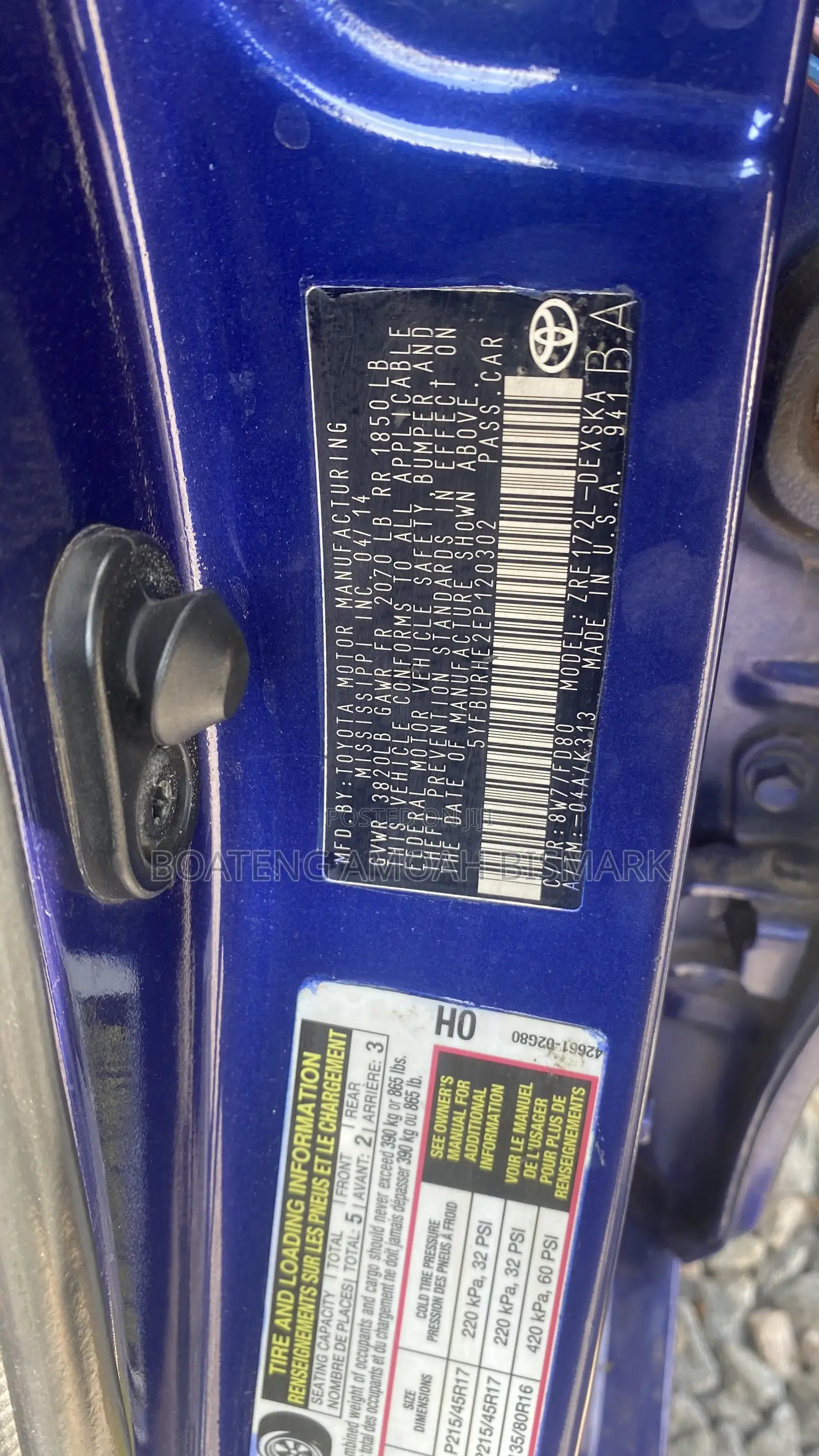 Toyota Corolla 2014 Blue