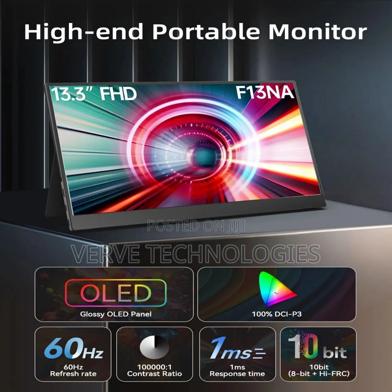 Bimawen 13.3inch True OLED FHD 1ms 10bit 100% DCI-P3 Monitor MacBooks