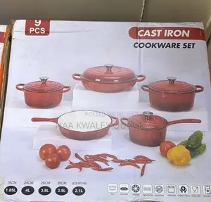9pcs Cast on Iron Cookware Set