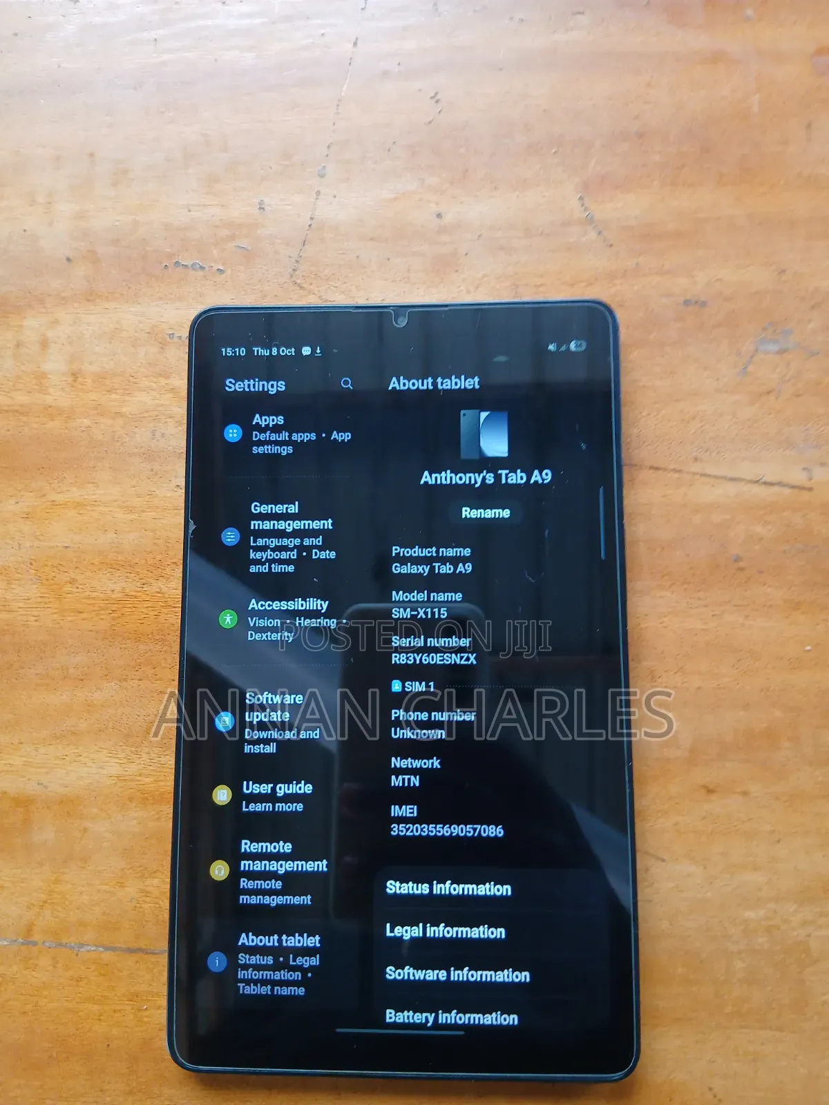 New Samsung Galaxy Tab A9 64 GB Black