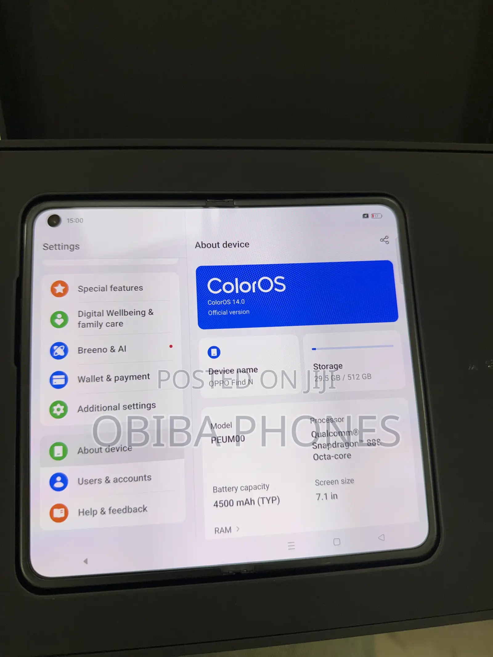 New Oppo Find N 512 GB Black