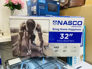 Nasco 32-Inch LED Digital Satellite TV (DVB-T2/S2) – HDMI & USB