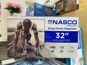 Nasco 32-Inch LED Digital Satellite TV (DVB-T2/S2) – HDMI & USB