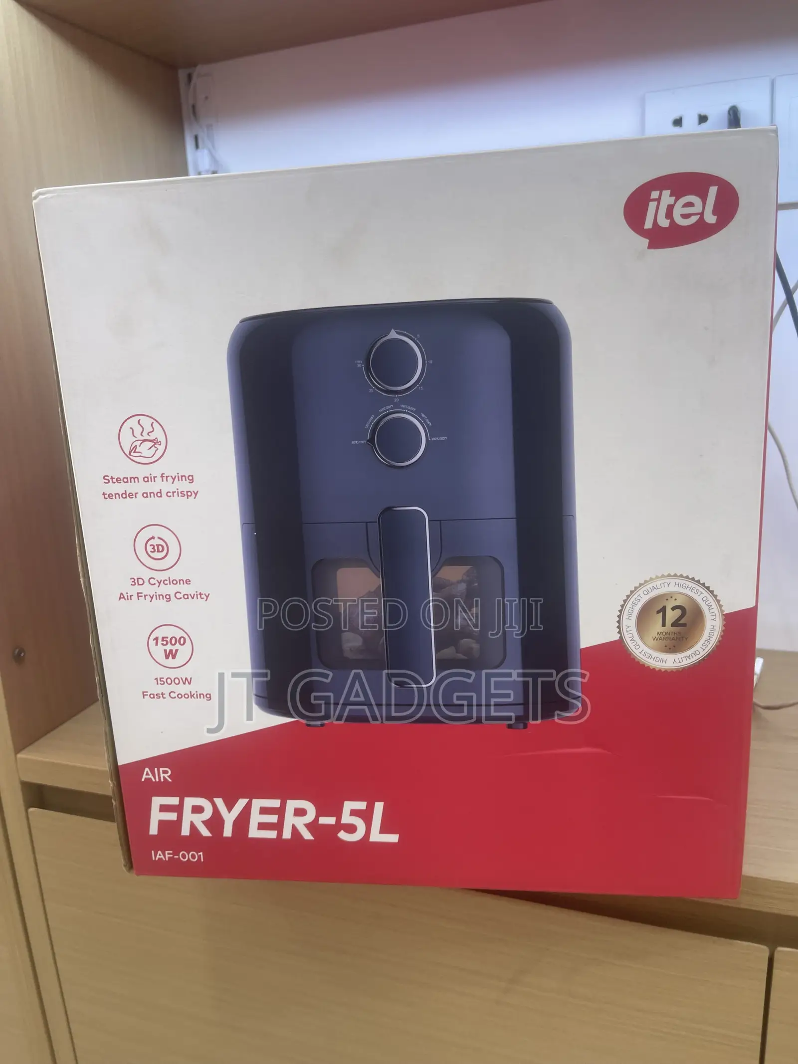 Itel Air Fryer 5L (IAF-001) | 1500W | Brand New