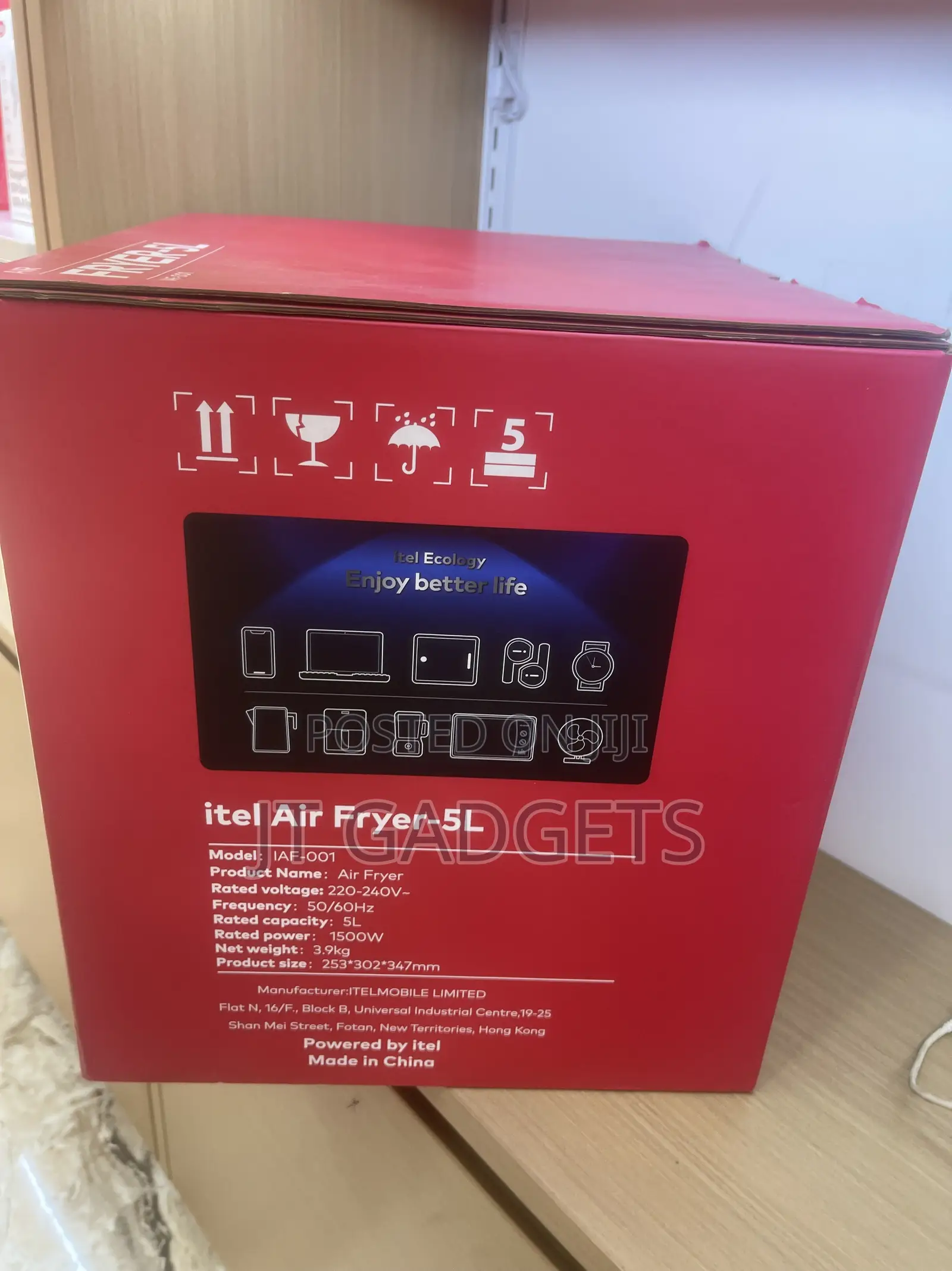 Itel Air Fryer 5L (IAF-001) | 1500W | Brand New