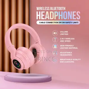 JST - 31 Pink Stereo Headphones /
