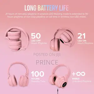 JST - 31 Pink Stereo Headphones /