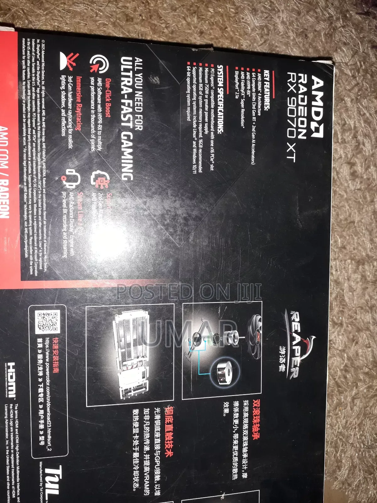 Radeon Rx 9070xt 16gb Power Color Reaper.