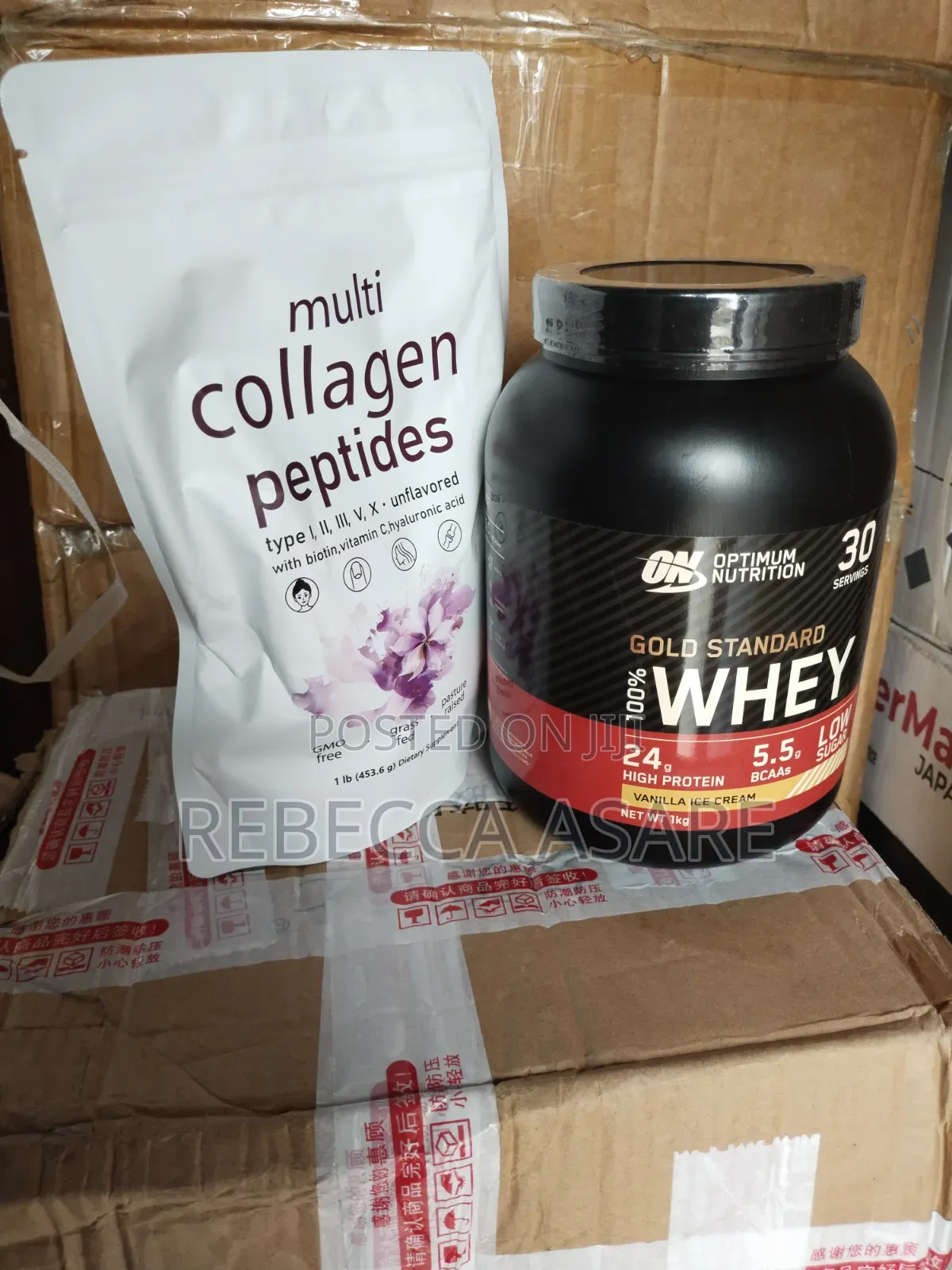 Combo: Optimum Whey Protein and Collagen Peptides Powder