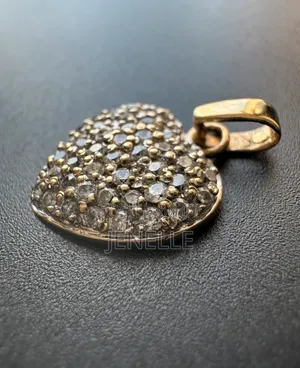 9ct Gold Heart Pave Pendant
