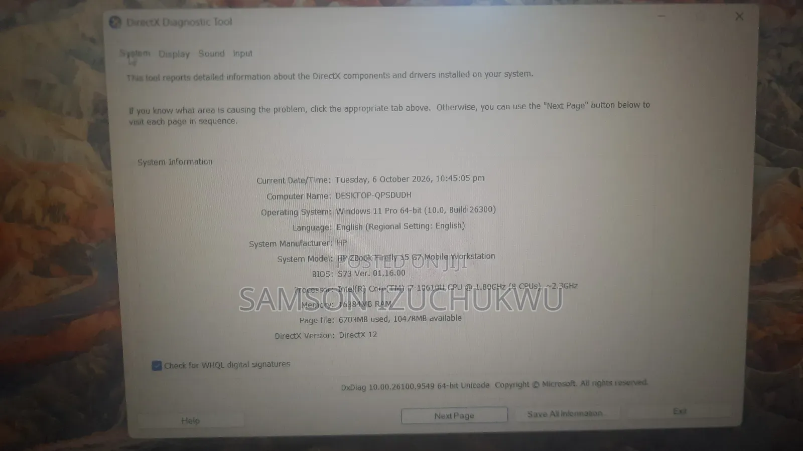 Laptop HP ZBook 15 G6 16GB Intel Core i7 HDD+SSD 512GB