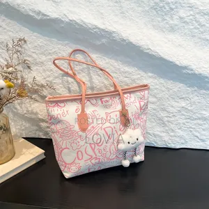 Trendy Large Tote Bags - Pink & Black - Brand New